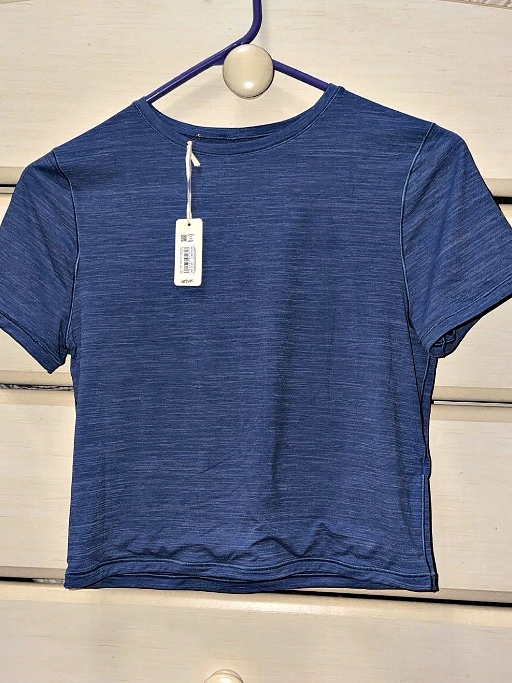 Aerie Smoothez Short Sleeve Tee in Blue Size Large NWT